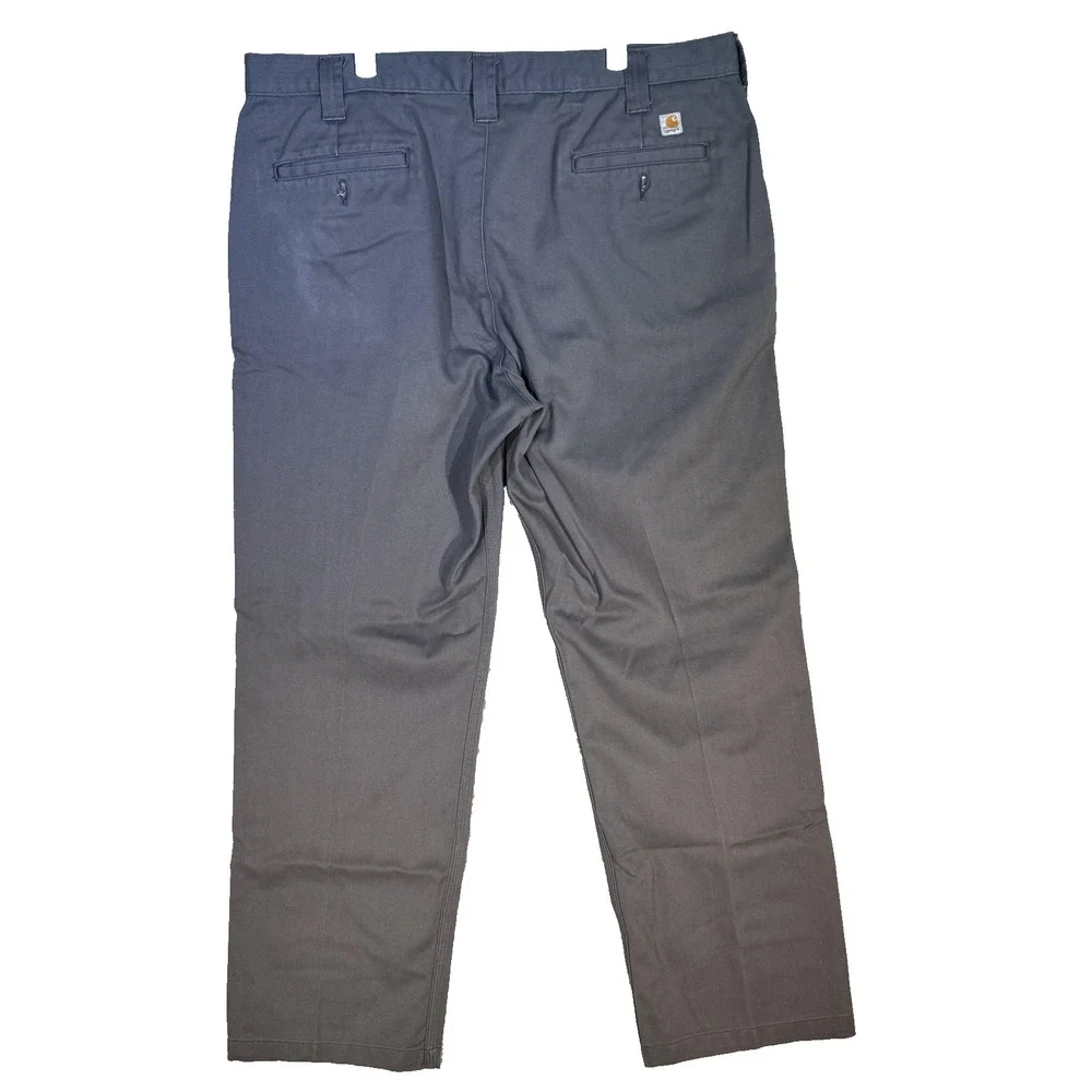 Carhartt Pants Mens 40x32 Gray Blended Twill Work B290 DKG Durable Straight Leg